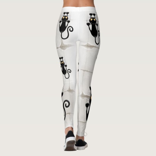 Leggings Cat Falling down fun dessin personnage (Dos)