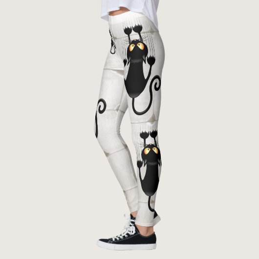 Leggings Cat Falling down fun dessin personnage (Gauche)