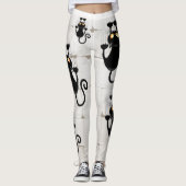 Leggings Cat Falling down fun dessin personnage (Devant)