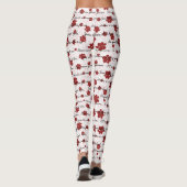 Leggings Cat Tails of Love Lettres sur blanc (Dos)