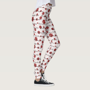 Leggings Cat Tails of Love Lettres sur blanc