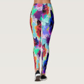 Leggings Cat Trippy Psychedelic Pop Art (Dos)