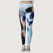 Leggings Catcher de rêve bleu exotique (Devant)