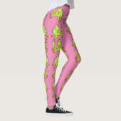 LEGGINGS CATFISH DE CARTOON CUIT, ROSE, VERT, (Droite)