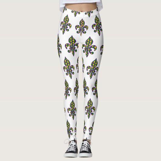 Leggings Célébration du carnaval de Mardi Gras (Devant)