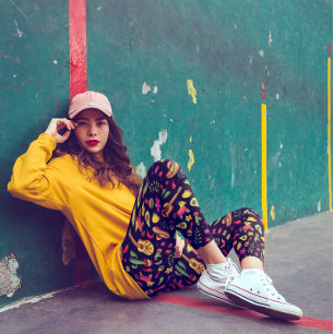 Leggings Célébrer le Cinco de Mayo Vibrant Noir