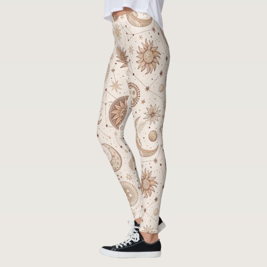 Leggings Celestial Botanical Pattern (2) (Gauche)