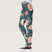 Leggings Celestial Romance Dreamy Moon & Stars Valentine Se (Gauche)