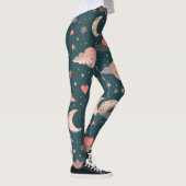 Leggings Celestial Romance Dreamy Moon & Stars Valentine Se (Droite)