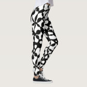 Leggings Cells Abstraction Black White (Droite)