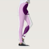 Leggings Cercle d'art Abstrait violet rose blanc (Droite)