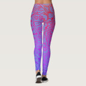 Leggings Cercle de néon Boho de mandala de la vie (Dos)