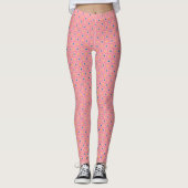 Leggings Cercle de verrouillage rose moderne du milieu du s (Devant)