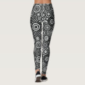 Leggings Cercle noir et blanc en gras Motif de cercles (Dos)