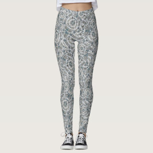 Leggings Cercle orné motif aléatoire motif