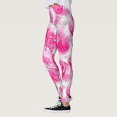 Leggings Cercles Abstraits en verre d'argent rose (Gauche)