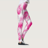 Leggings Cercles Abstraits en verre d'argent rose (Droite)