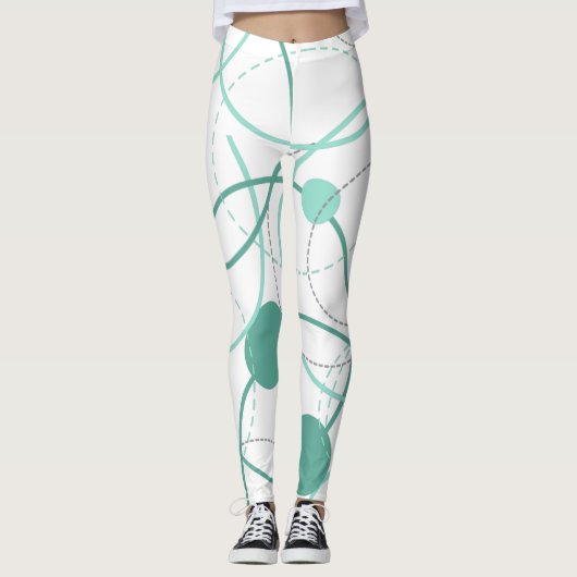 Leggings Cercles Abstraits - Mention (Devant)