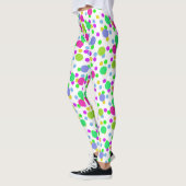 Leggings Cercles abstraits sans couture amusant confetti po (Gauche)