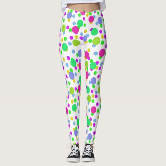 Leggings Cercles abstraits sans couture rond points confett (Devant)