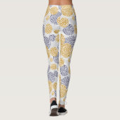 Leggings Cercles avec imprimé léopard jaune et bleu (Dos)