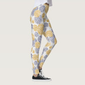 Leggings Cercles avec imprimé léopard jaune et bleu (Droite)