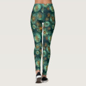 Leggings Cercles Bio Vert Jade Et Or (Dos)