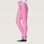 Leggings Cercles blancs chauds et roses modernes Points élé<br><div class="desc">Hot Rose Moderne Cercles Blancs Dote D'Élégantes Leggings Modèles.</div>