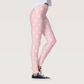 Leggings Cercles blancs rose vif Points Modèle élégant Haut (Droite)
