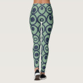 Leggings Cercles bleus en cercles (Dos)
