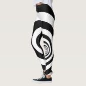 Leggings Cercles concentrés de l'illusion optique hypnotiqu (Gauche)