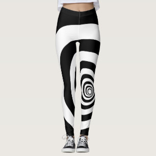 Leggings Cercles concentrés de l'illusion optique hypnotiqu