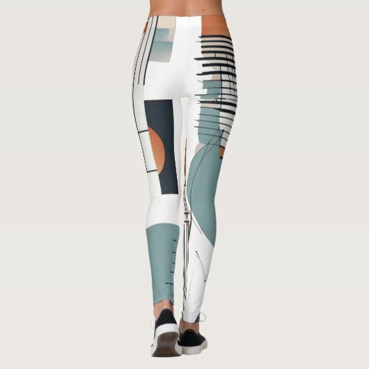 Leggings Cercles d'aquarelle Abstraits (Dos)