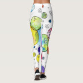 Leggings Cercles d'aquarelle colorés Abstraits (Dos)