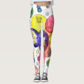 Leggings Cercles d'aquarelle colorés Abstraits (Devant)