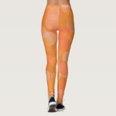 Leggings Cercles d'aquarelle d'automne orange moderne Hallo (Dos)