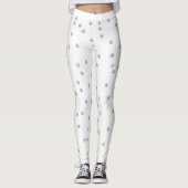 Leggings Cercles de points gris Jambes blanches (Devant)
