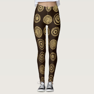 Leggings Cercles d'or : Motif à main