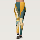 Leggings Cercles et rectangles d'abstraction géométriques r (Dos)