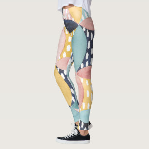 Leggings Cercles géométriques d'aquarelle