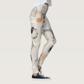 Leggings Cercles Gris: Motif simple sans couture (Droite)