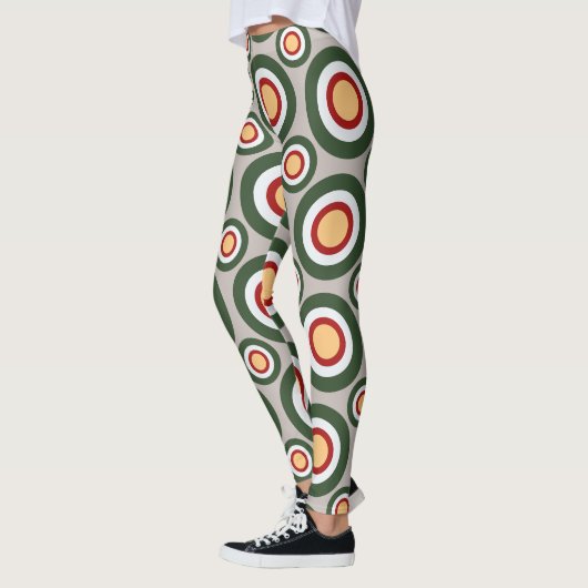Leggings Cercles gris vert Motif minimal (Gauche)