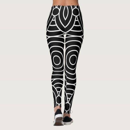 Leggings Cercles hypnotiques abstraits (Dos)