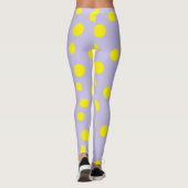 Leggings Cercles jaunes sur motif pourpre (Dos)