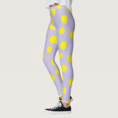 Leggings Cercles jaunes sur motif pourpre (Gauche)