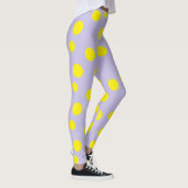 Leggings Cercles jaunes sur motif pourpre (Droite)