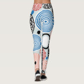 Leggings Cercles multicolores, design motif graphique. (Dos)