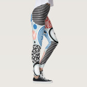 Leggings Cercles multicolores, design motif graphique. (Droite)