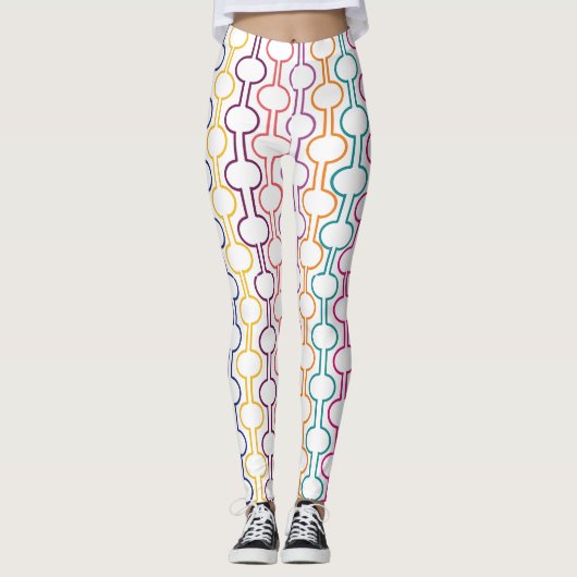 Leggings Cercles ouverts colorés (Devant)