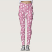 Leggings Cercles Pointillés en rose (Devant)